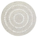 Round natural wool rug | Handmade in India