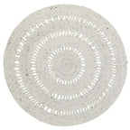 Round natural wool rug | Handmade in India