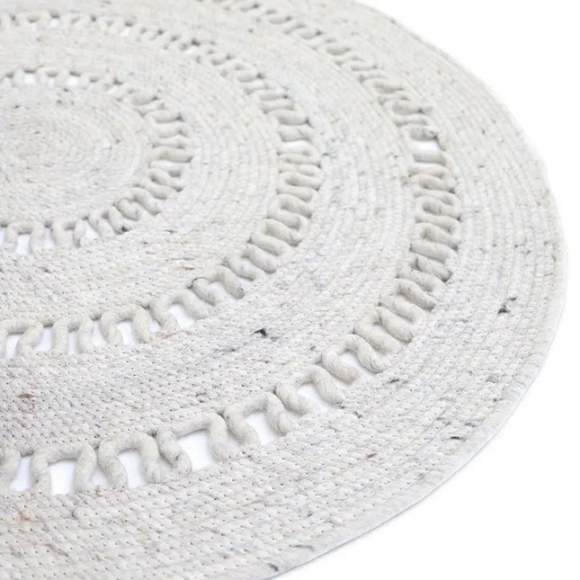 Alfombra de lana redonda BIBEK NATUREL SLaineHome & Garden > Decor > Rugs
