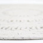 Round natural wool rug | Handmade in India