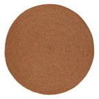 Round rug made of natural wool, handmade in India | understated design