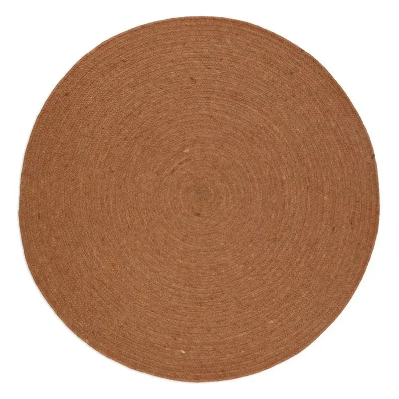 Round rug made of natural wool, handmade in India | understated design