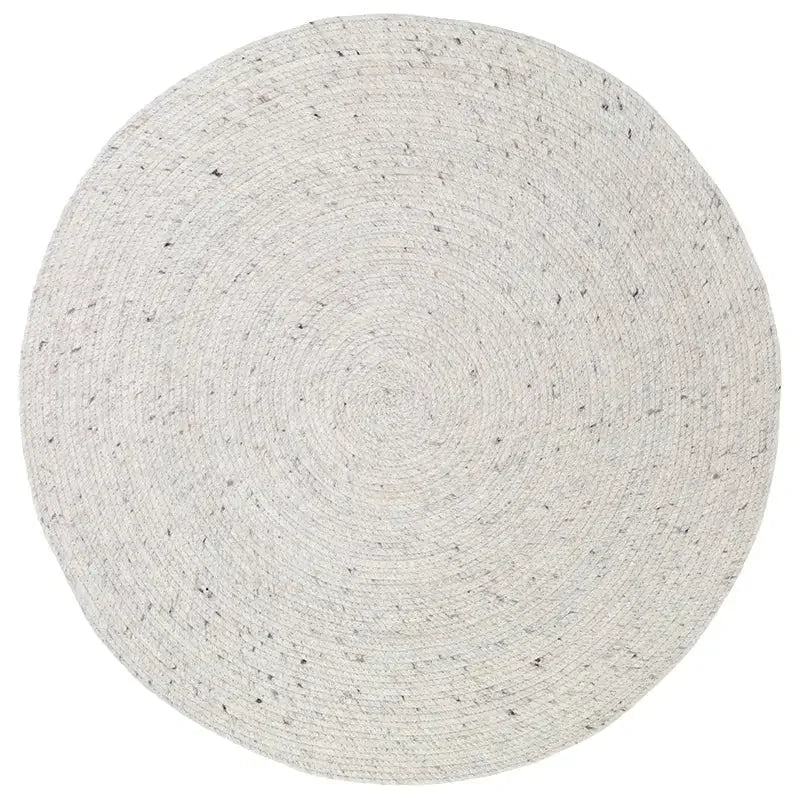 Handmade round natural wool rug for decoration