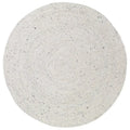 Handmade round natural wool rug for decoration