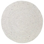 Handmade round natural wool rug for decoration