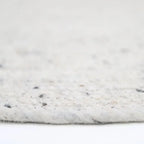Handmade round natural wool rug for decoration