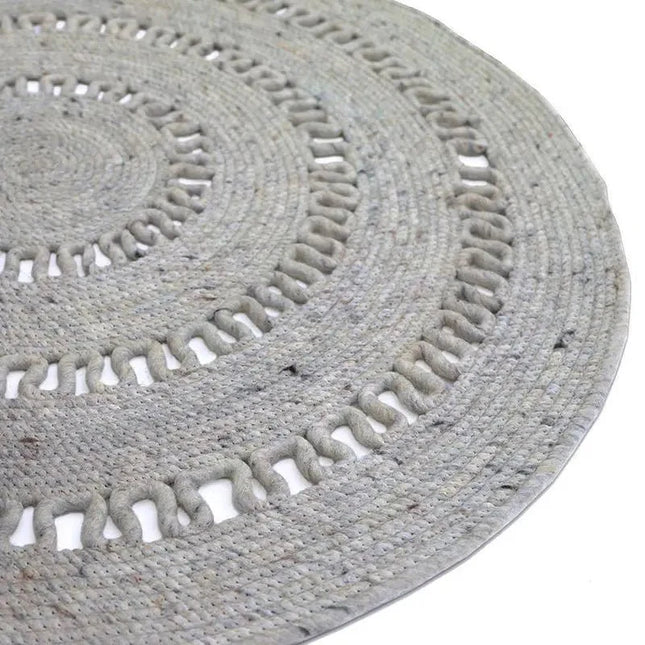 Alfombra de lana redonda BIBEK GRIS MLaineHome & Garden > Decor > Rugs