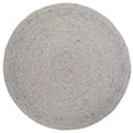 Natural grey wool round rug for indoor use