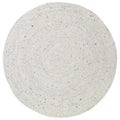 Large handmade natural round wool rug