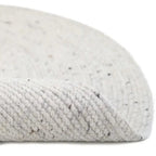 Large handmade natural round wool rug
