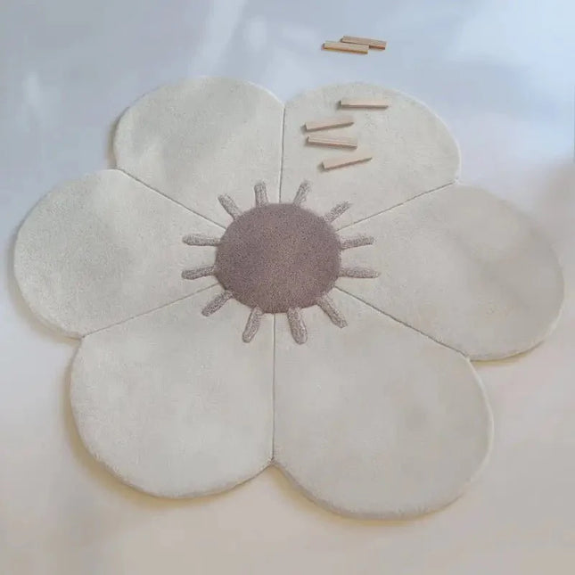 Alfombra infantil de Flor DAISY de lana 95cmLaineHome & Garden > Decor > Rugs