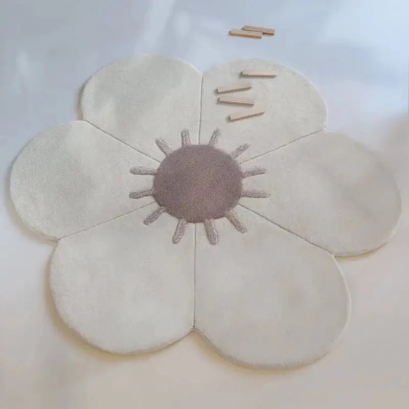 Alfombra infantil de Flor DAISY de lana 95cmLaineHome & Garden > Decor > Rugs