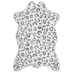 Modern Soft Kids Rug | 100x150 cm, Silver Blue