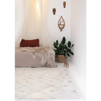 Bohemian velvet children's rug | natural