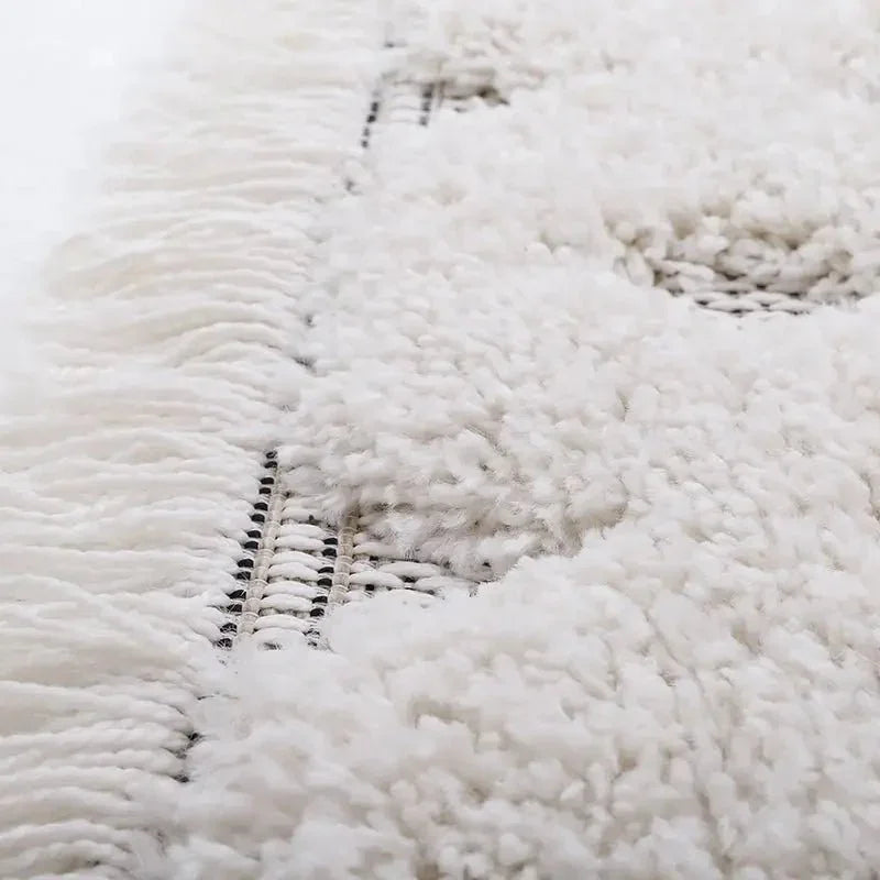 Bohemian velvet children's rug | natural