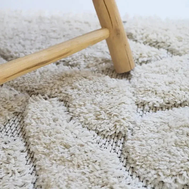 Alfombra infantil bohemia con relieve y diseño étnico para niños