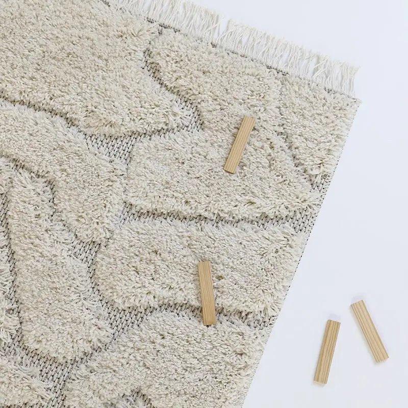Alfombra infantil bohemia con relieve y diseño étnico para niños
