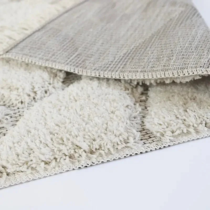 Bohemian children's rug with relief and ethnic design for children