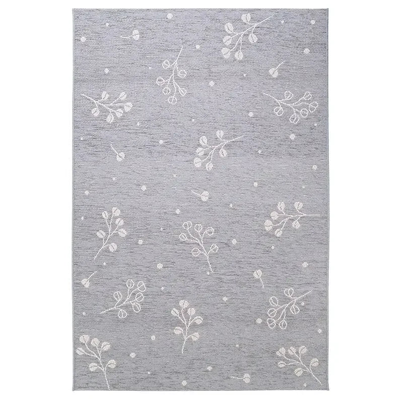 Children's flat-weave rug | Blue-grey