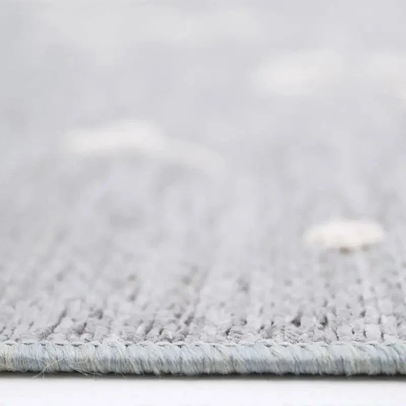 Children's flat-weave rug | Blue-grey