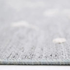 Children's flat-weave rug | Blue-grey