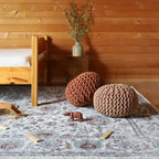 Felted wool rectangular rug | Persian style