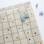 Alfombra infantil de algodón multicolores | Diseño moderno y divertido