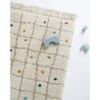 Alfombra infantil de algodón multicolores | Diseño moderno y divertido