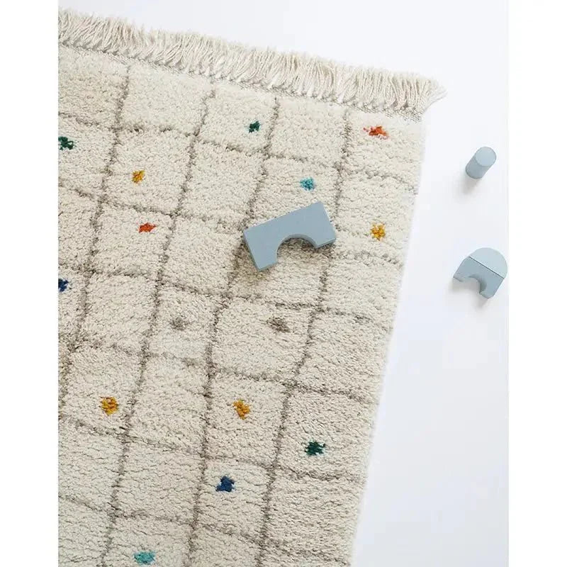 Alfombra infantil de algodón multicolores | Diseño moderno y divertido
