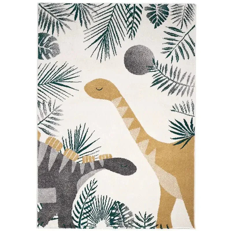 Dinosaur rug for kids, 120x170 cm | Stain-resistant