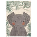 Elephant Design Kids Rug | Soft Velvet