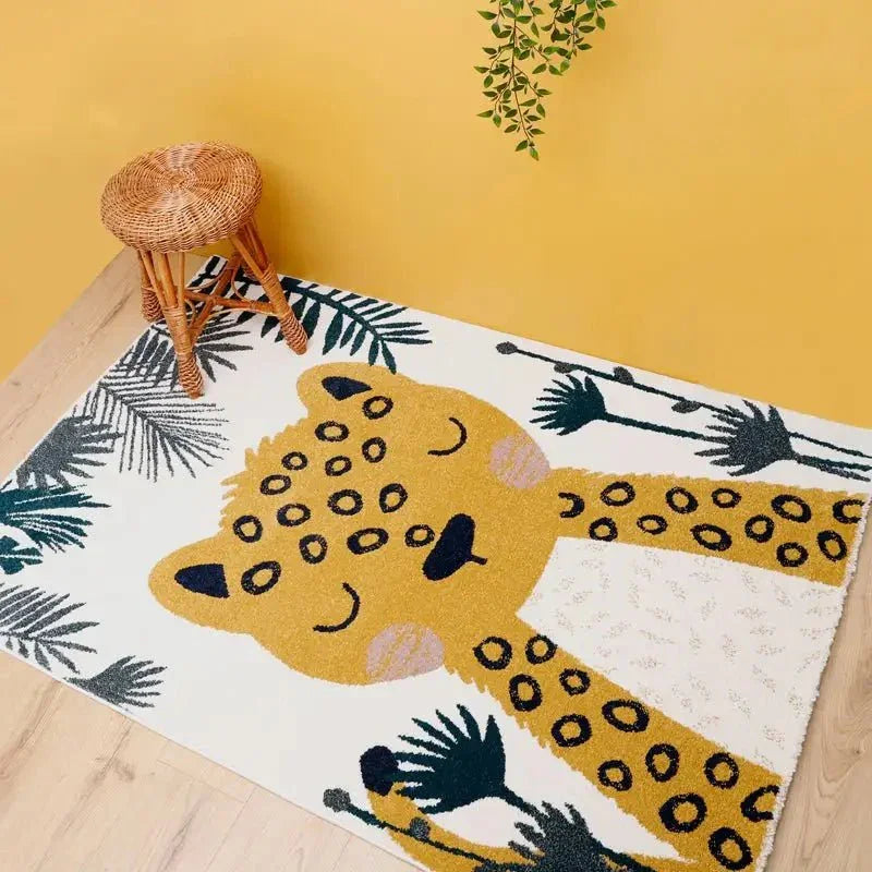 Alfombra infantil con leopardo 120x170 | Suave
