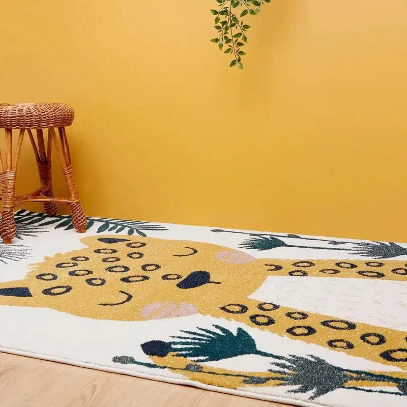 Alfombra infantil con leopardo 120x170 | Suave