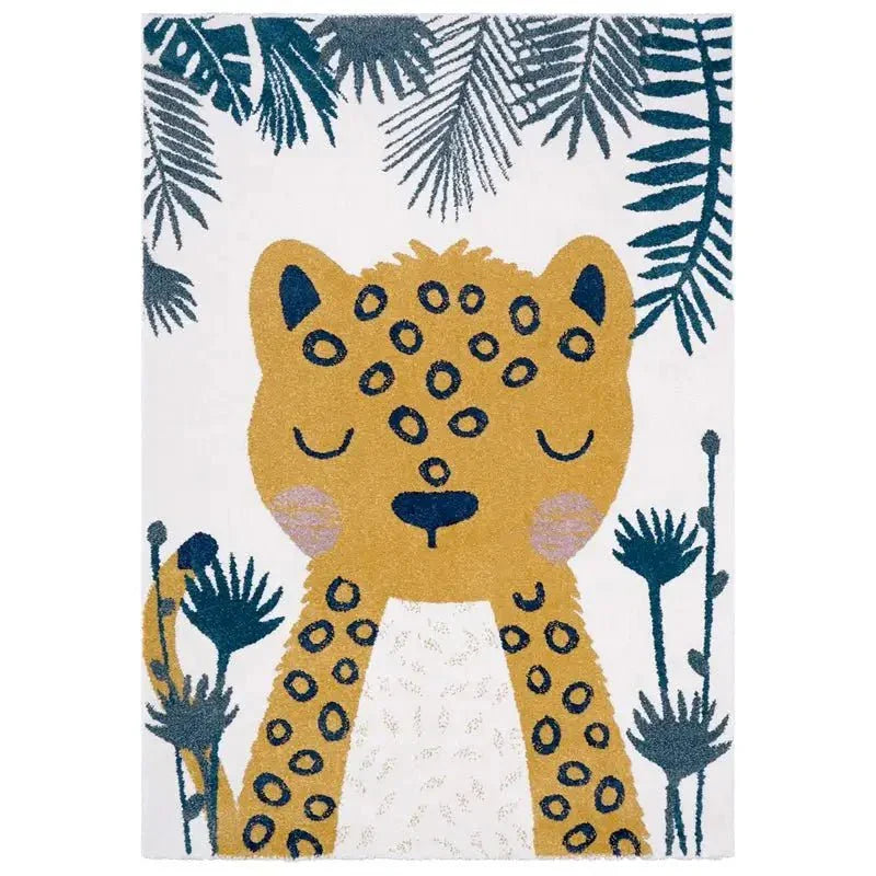 Alfombra infantil con leopardo 120x170 | Suave