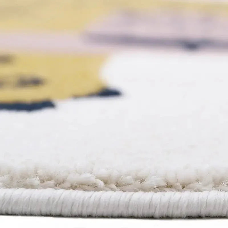 Oval children's rug with leopard design | honey