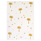 children's rug with palm tree design and soft velvet