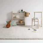 Machine Washable Long Pile Linen Color Rug