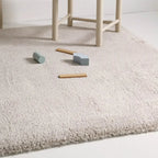 Machine Washable Long Pile Linen Color Rug