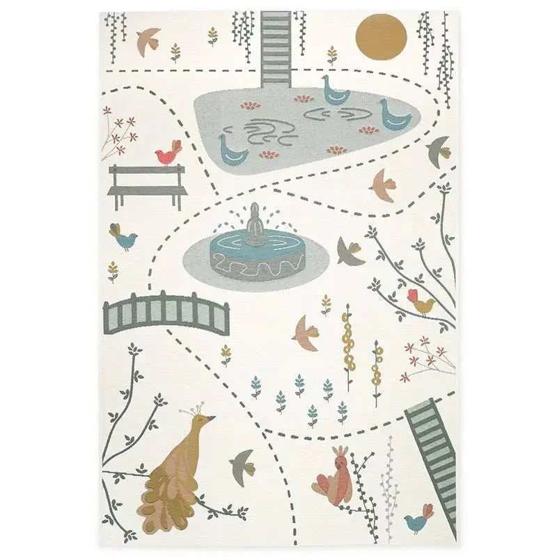 Alfombra infantil interior y exterior BIRD PARADISE 123x180PolypropyleneHome & Garden > Decor > Rugs