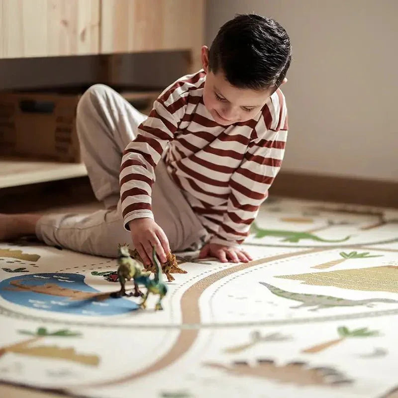 Alfombra infantil con dinosaurios | para interior y exterior