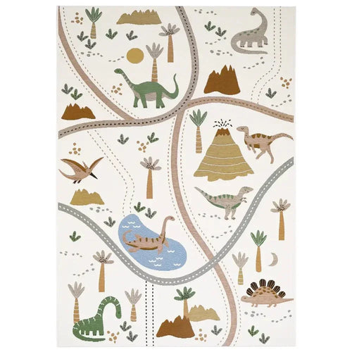 Alfombra infantil con dinosaurios | para interior y exterior