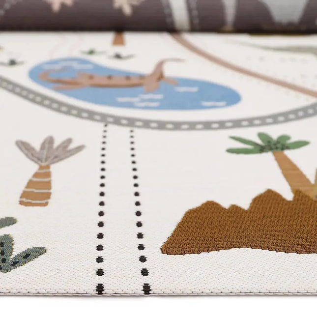 Alfombra infantil interior y exterior LITTLE JURASICPolypropyleneHome & Garden > Decor > Rugs