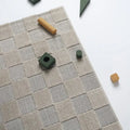 Children's rug with a checkered design | Sand color