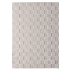 Children's rug with a checkered design | Sand color