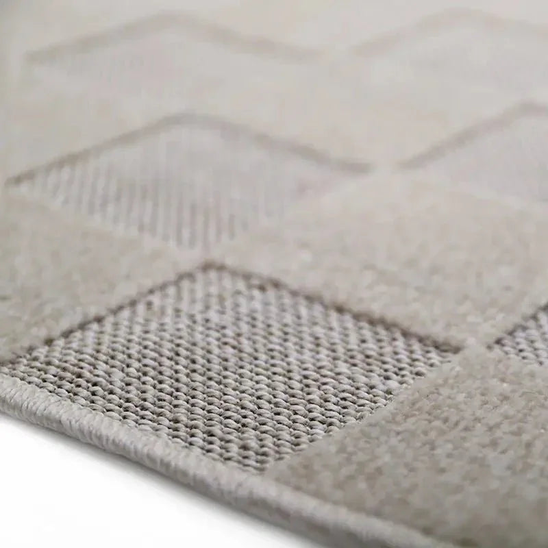 Children's rug with a checkered design | Sand color
