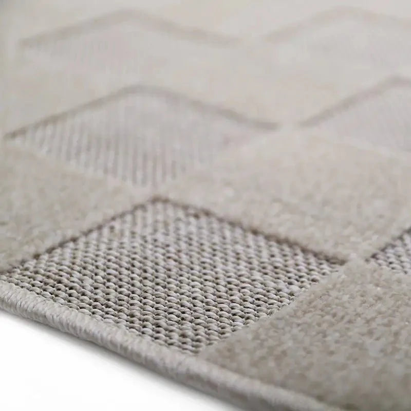 Children's rug with a checkered design | Sand color