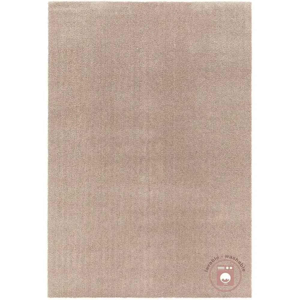 Alfombra Lavable En Máquina Pelo Corto Color Sable