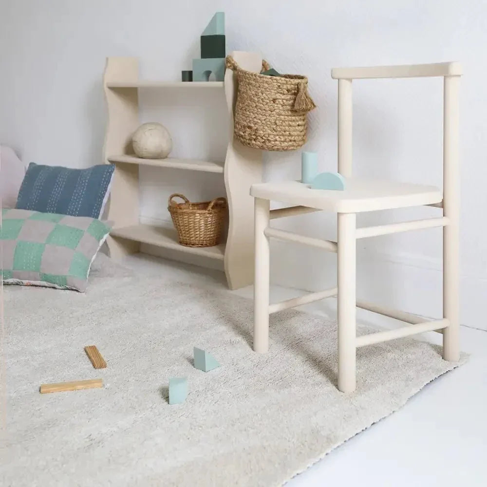 Machine washable plain cream rug