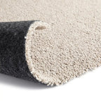 Machine washable plain cream rug