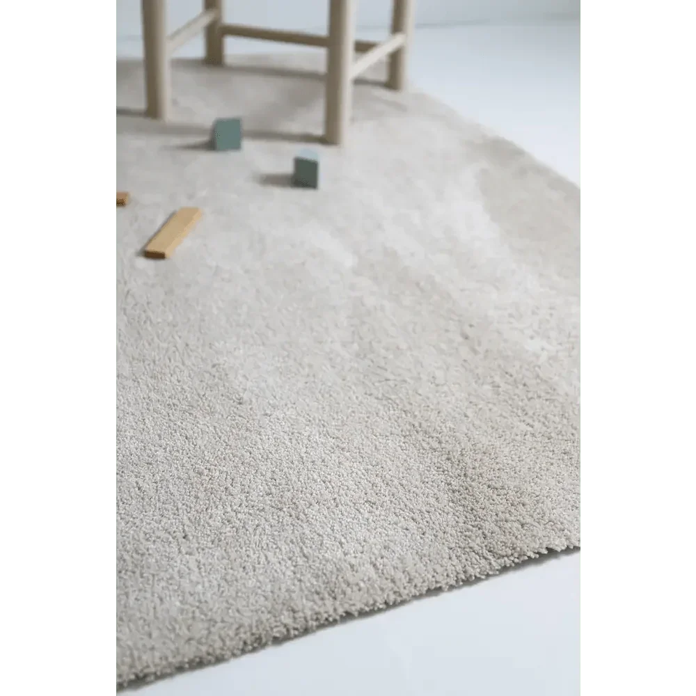 Machine washable plain cream rug